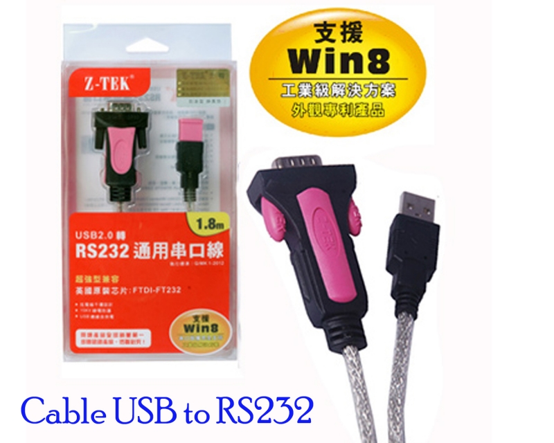 Cáp USB to com RS232 chính hãng Z-tek tại Newlink